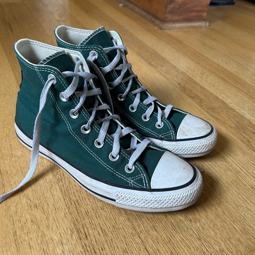 Dark Green Converse Sneakers